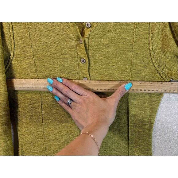 NWOT Free People Beach El Topo Sweater Bitter Olive Linen Blend Maxi Dress Small - Picture 9 of 10